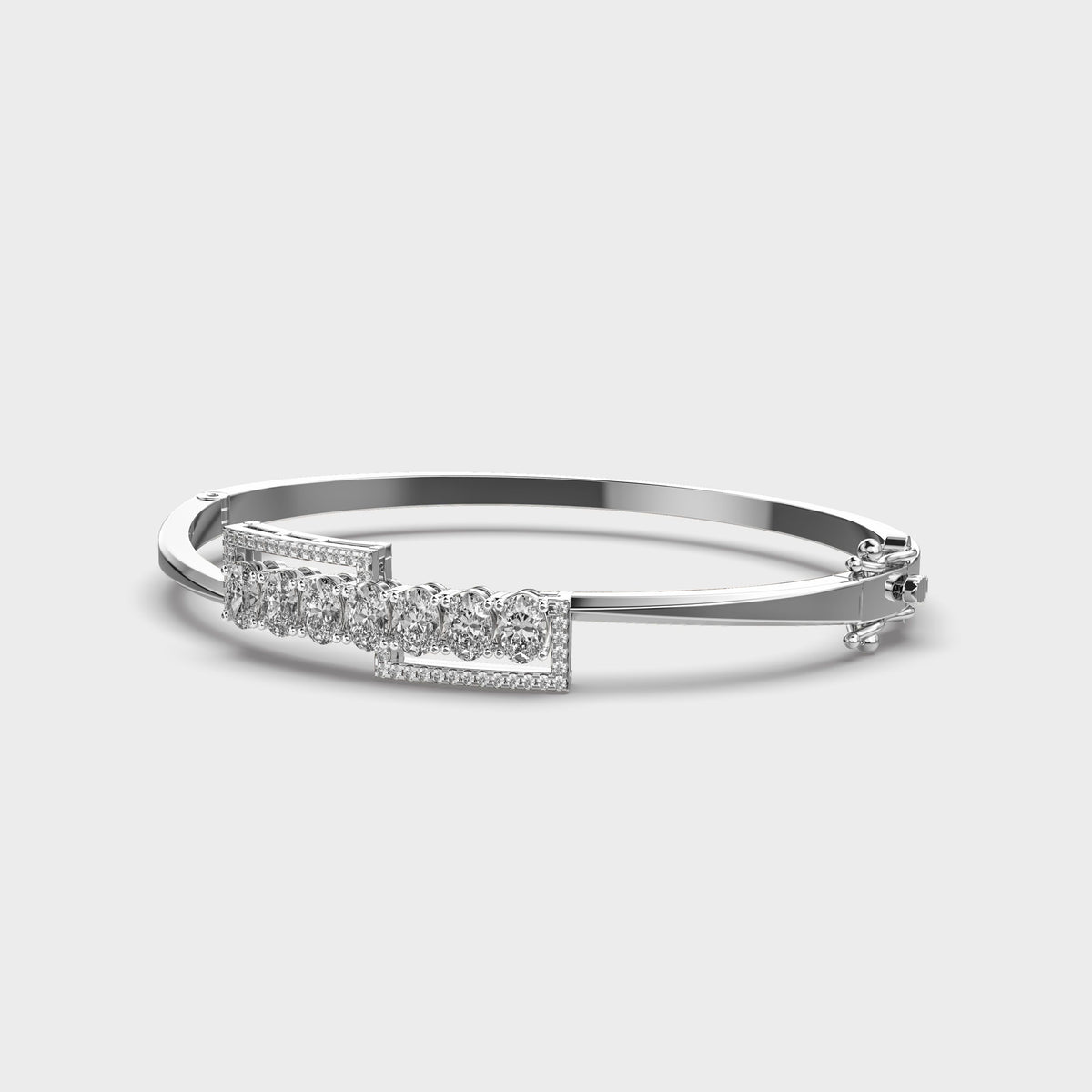 Bold Square Sparkle Diamond Bracelet