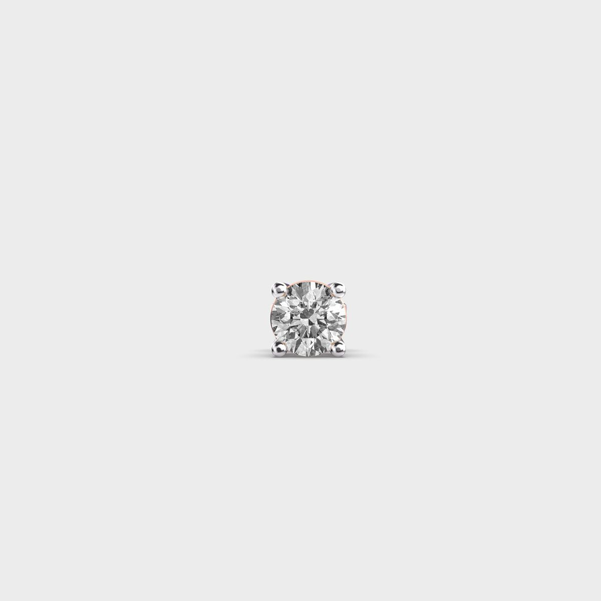 Stellar Polaris Round Diamond Stud For Men