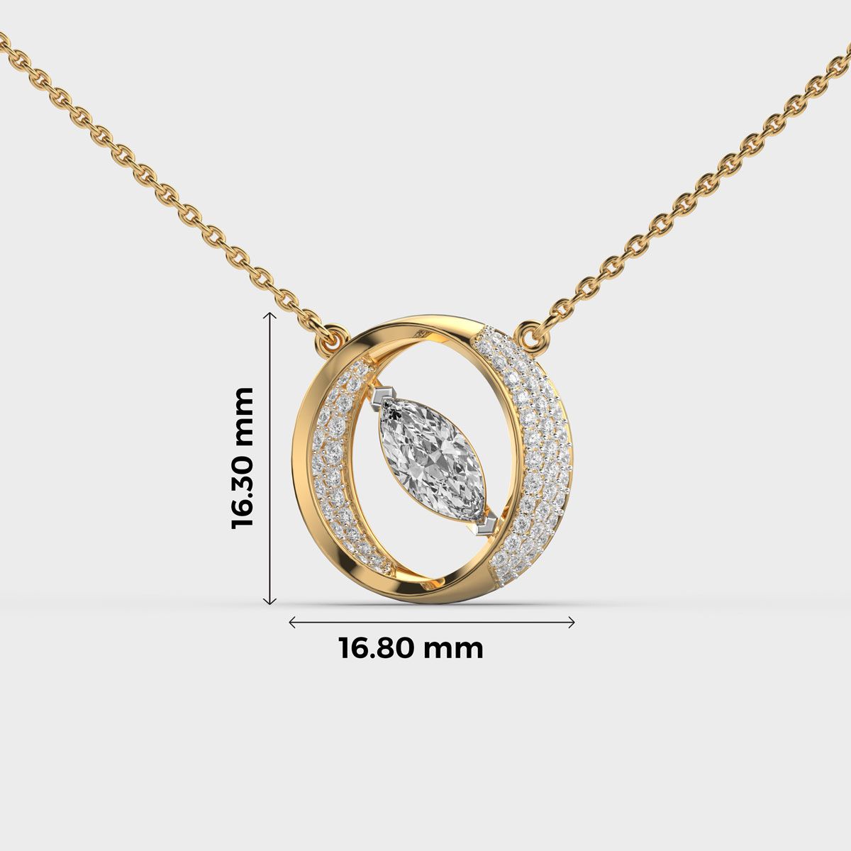 Marquise Orbit Diamond Necklace