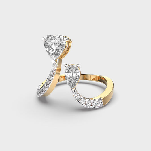 Rising Heart Diamond Ring - View 3