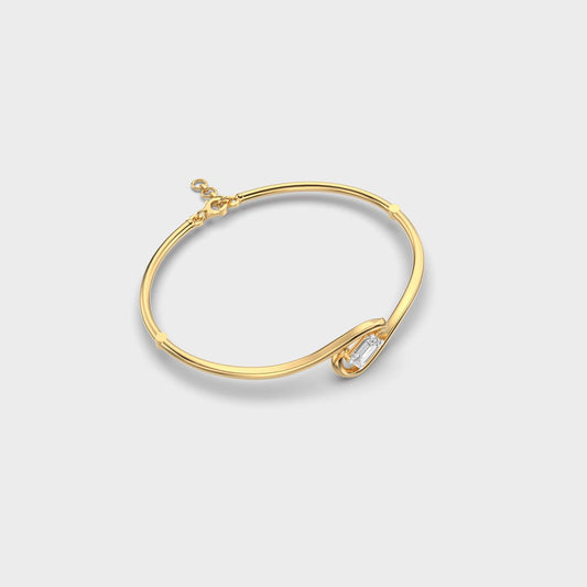 Loop Knot Emerald Diamond Bracelet