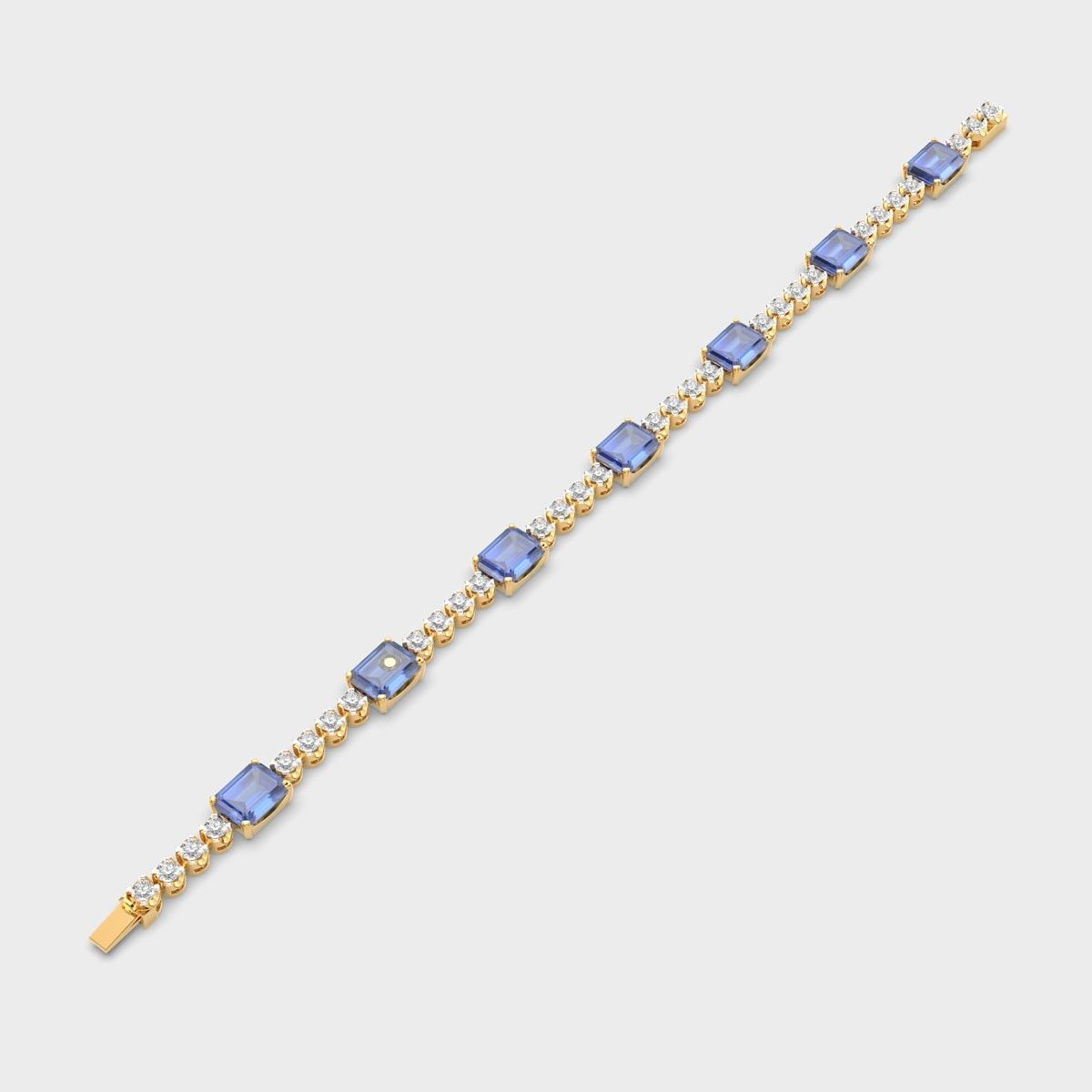 Royal Blue Diamond Tennis Bracelet