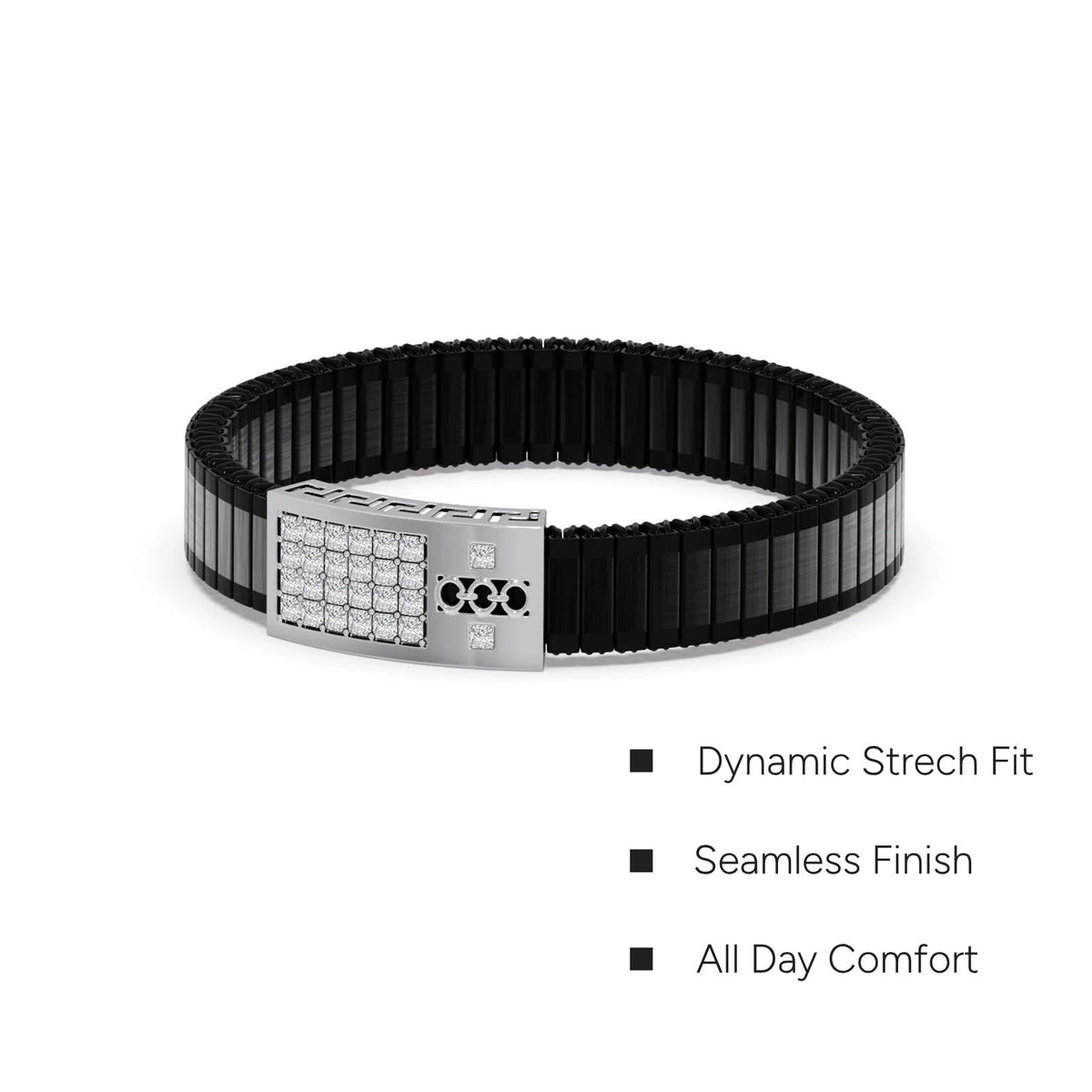 Grid Link Men's Diamond Men's Bracelet