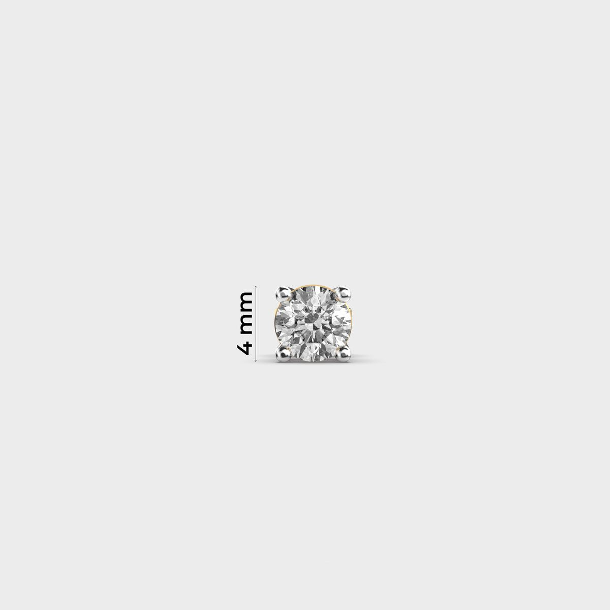 Stellar Polaris Round Diamond Stud For Men