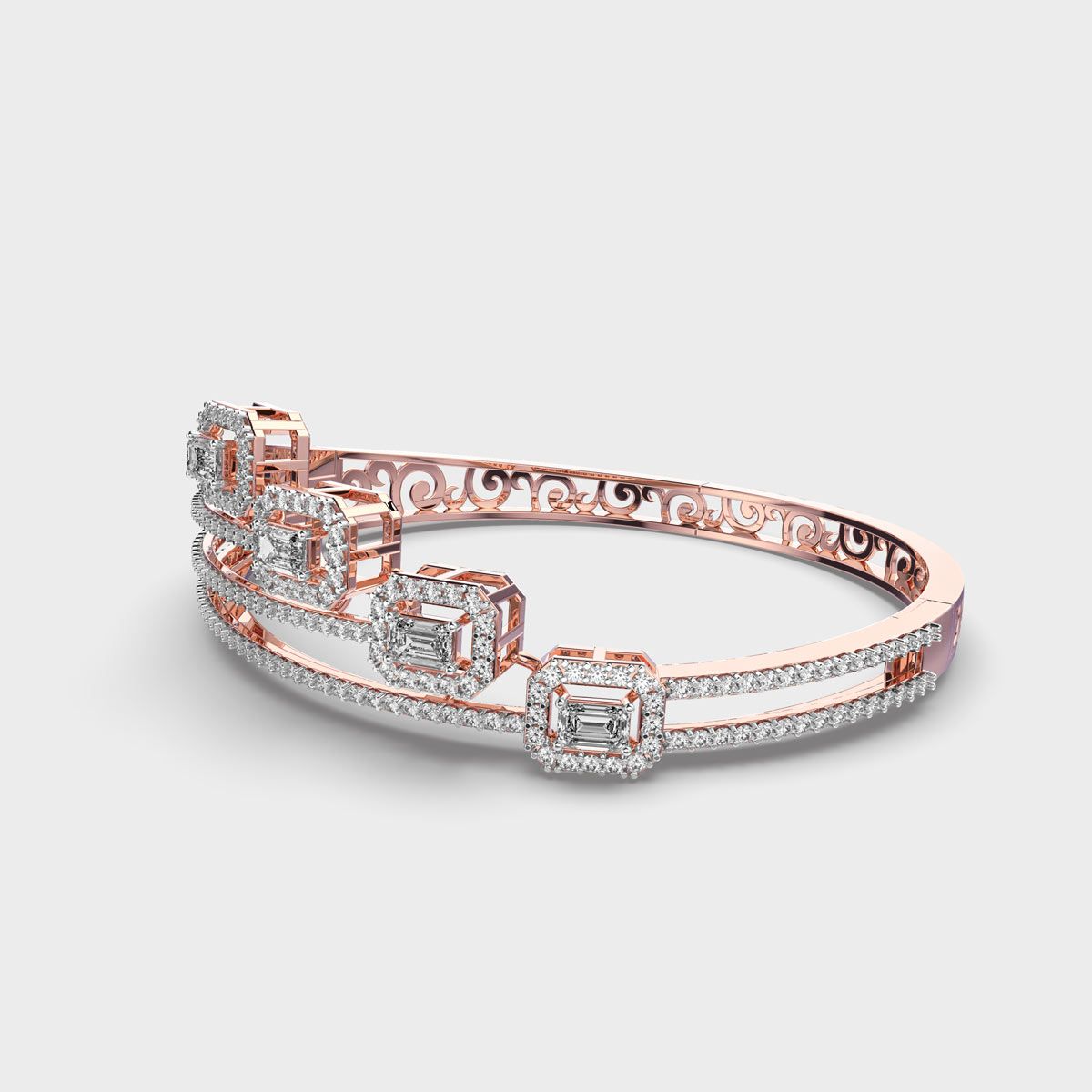 Flowing Harmony Step Diamond Bracelet