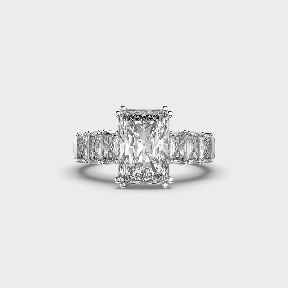 Manhattan Chic Radiant Cut Diamond Ring - View 10