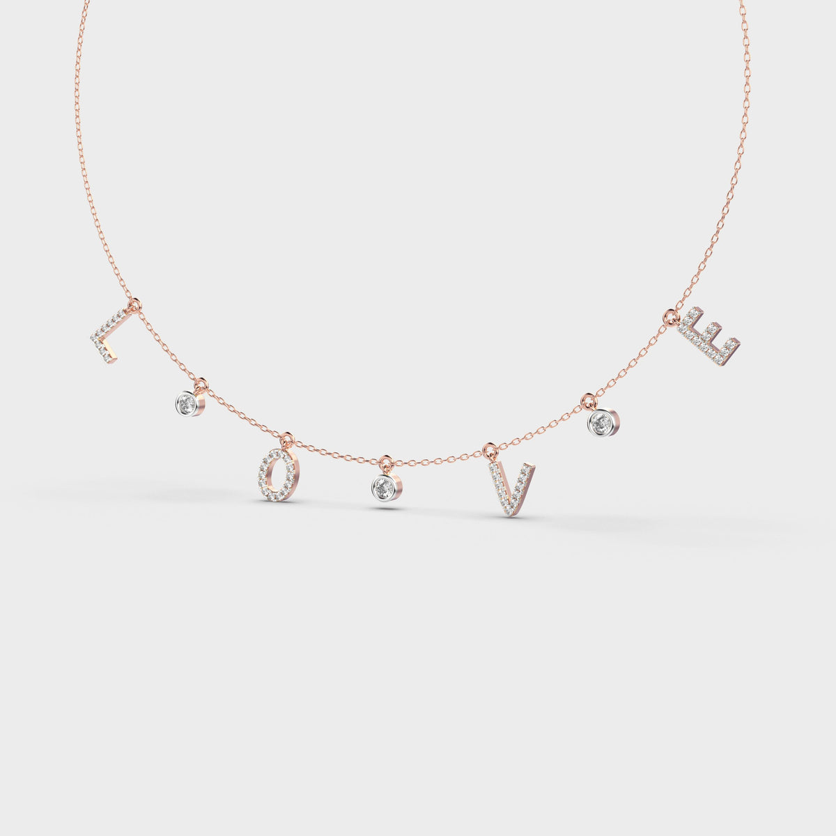 Love Lettered Diamond Necklace