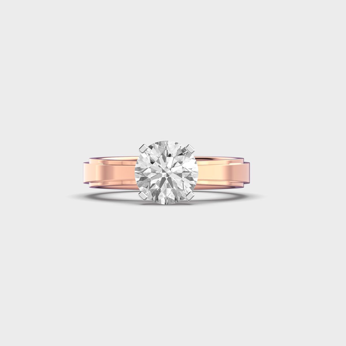 Simple Round Cut Diamond Ring - View 1