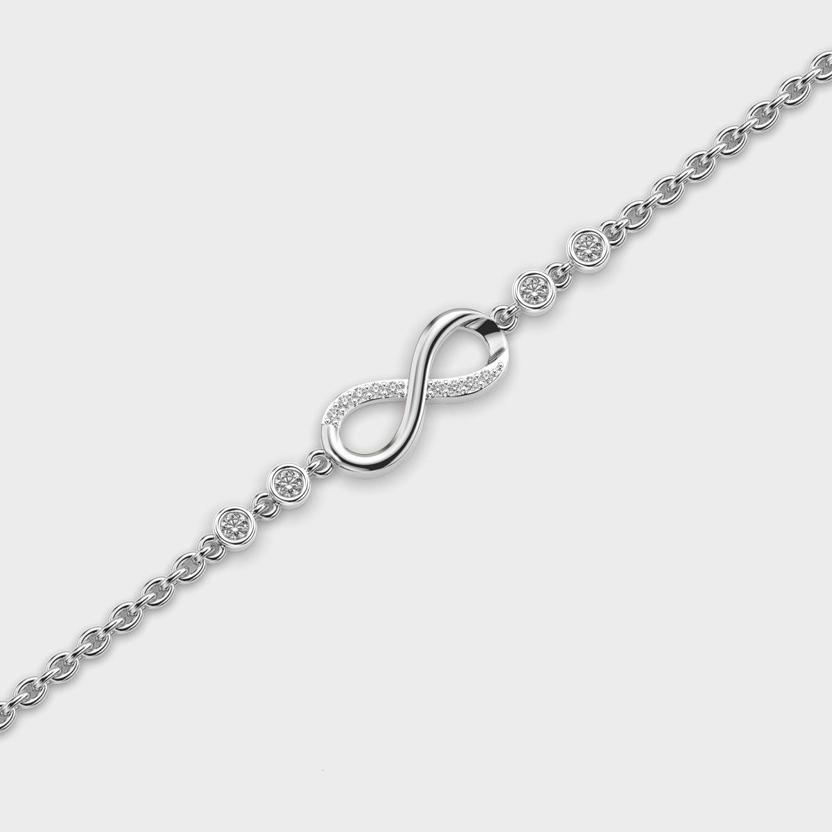Diamond Encrusted Infinity Bracelet
