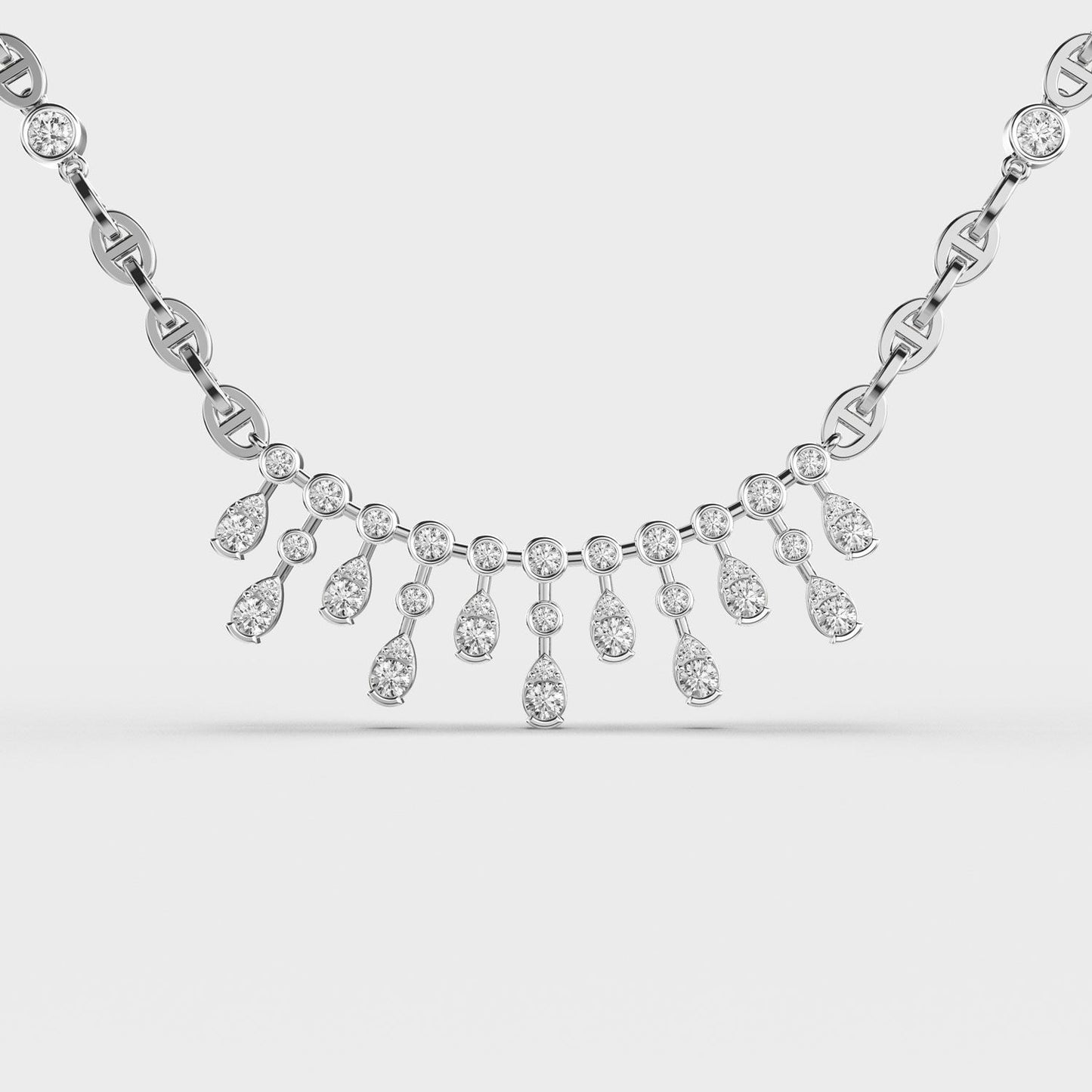 Graceful Fantasy Diamond Necklace