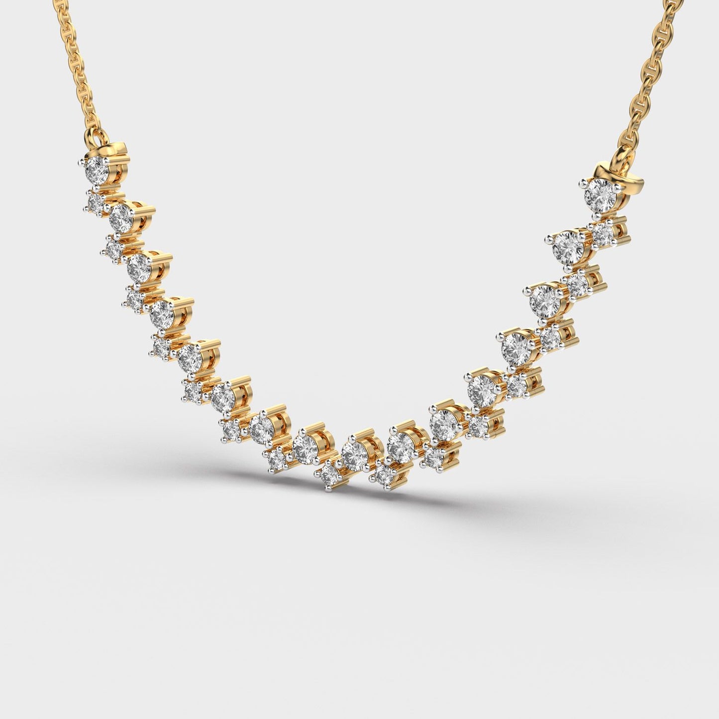 Charming Zigzags Diamond Necklace