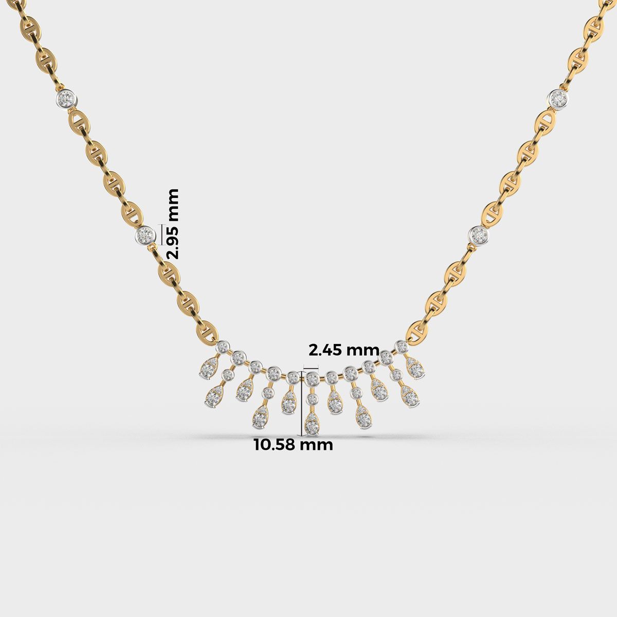 Graceful Fantasy Diamond Necklace