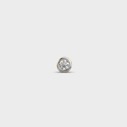 Radiant Orbis Onum Round Diamond Stud For Men