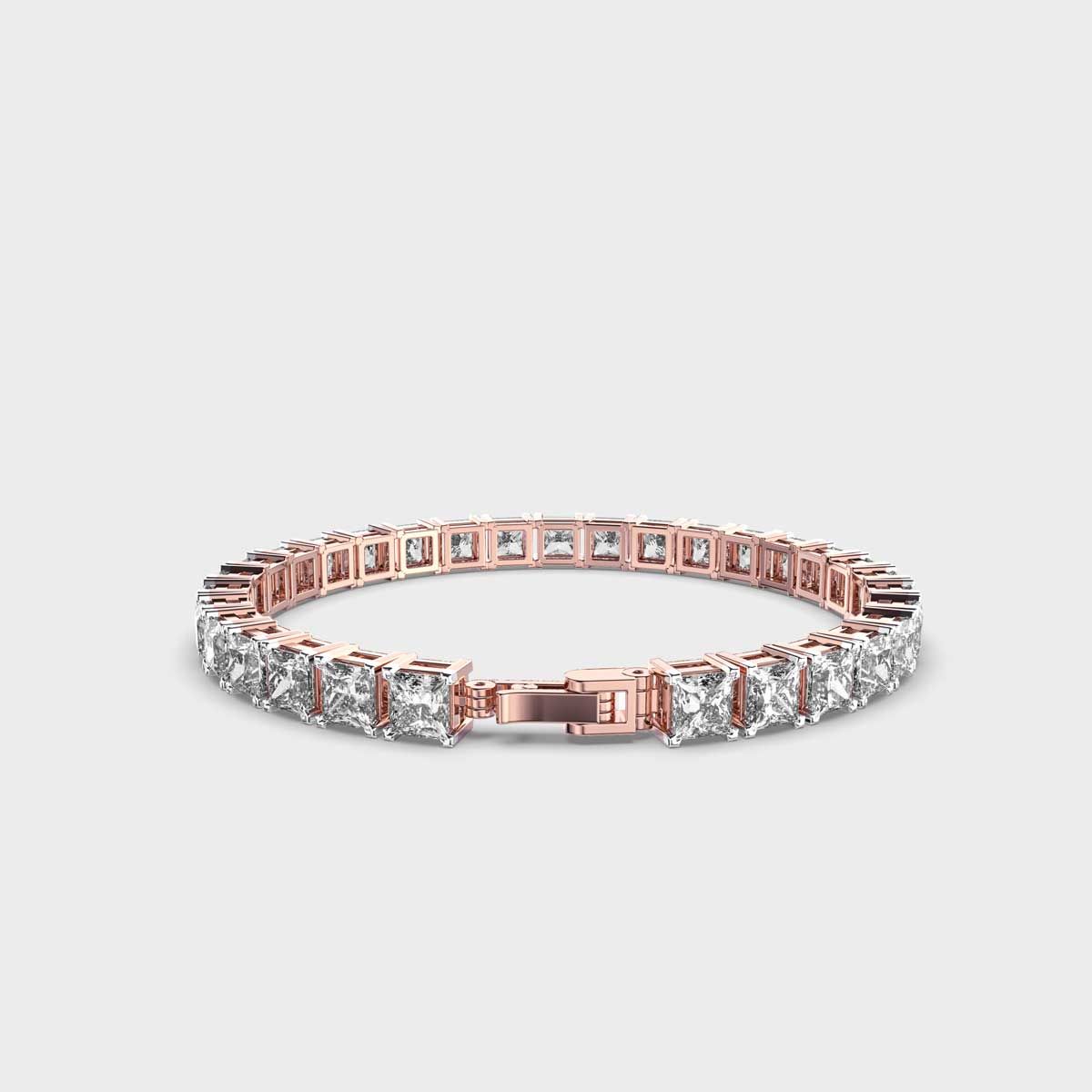 Princess Cut Diamond Tennis Bracelet