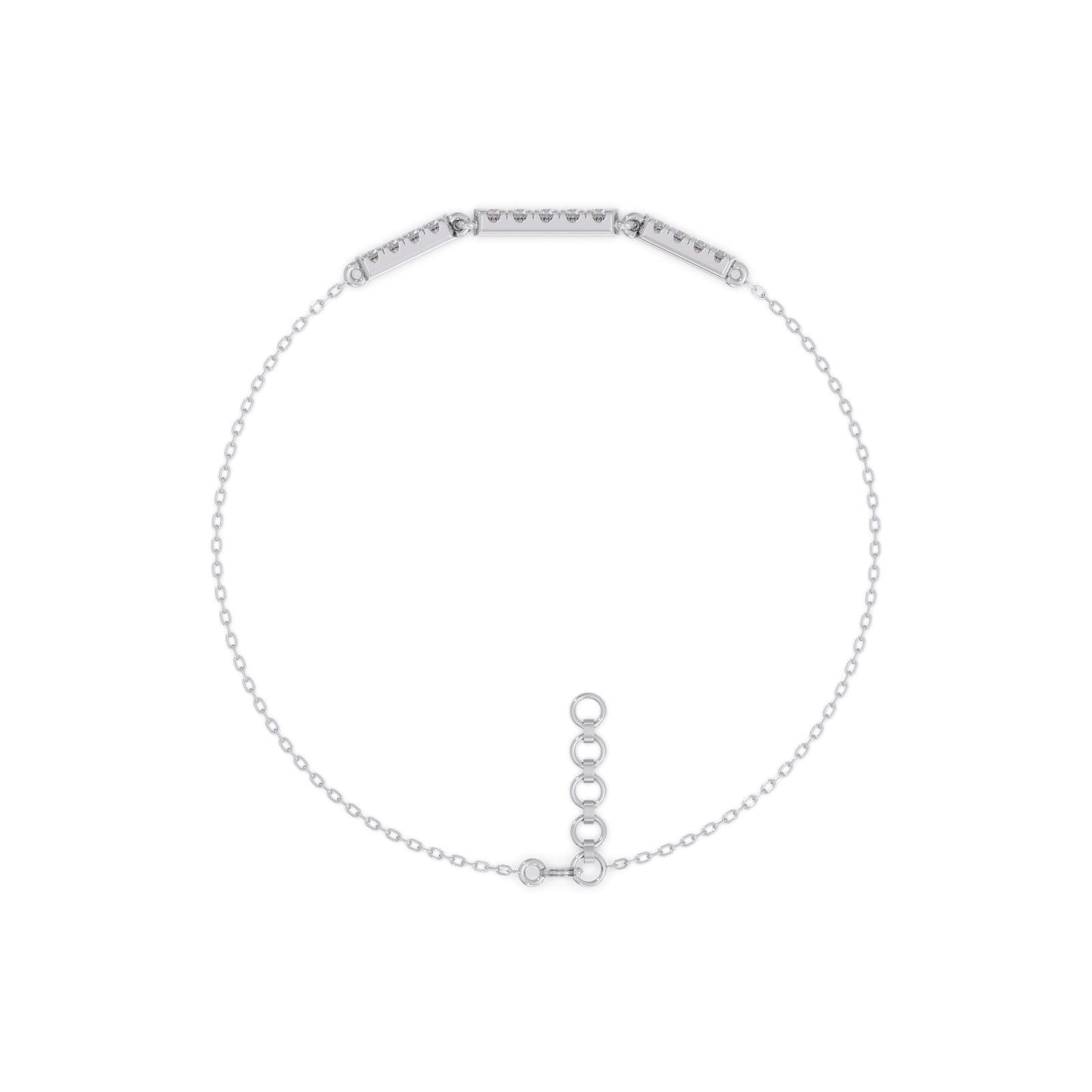Sequence Diamond Chain Bracelet