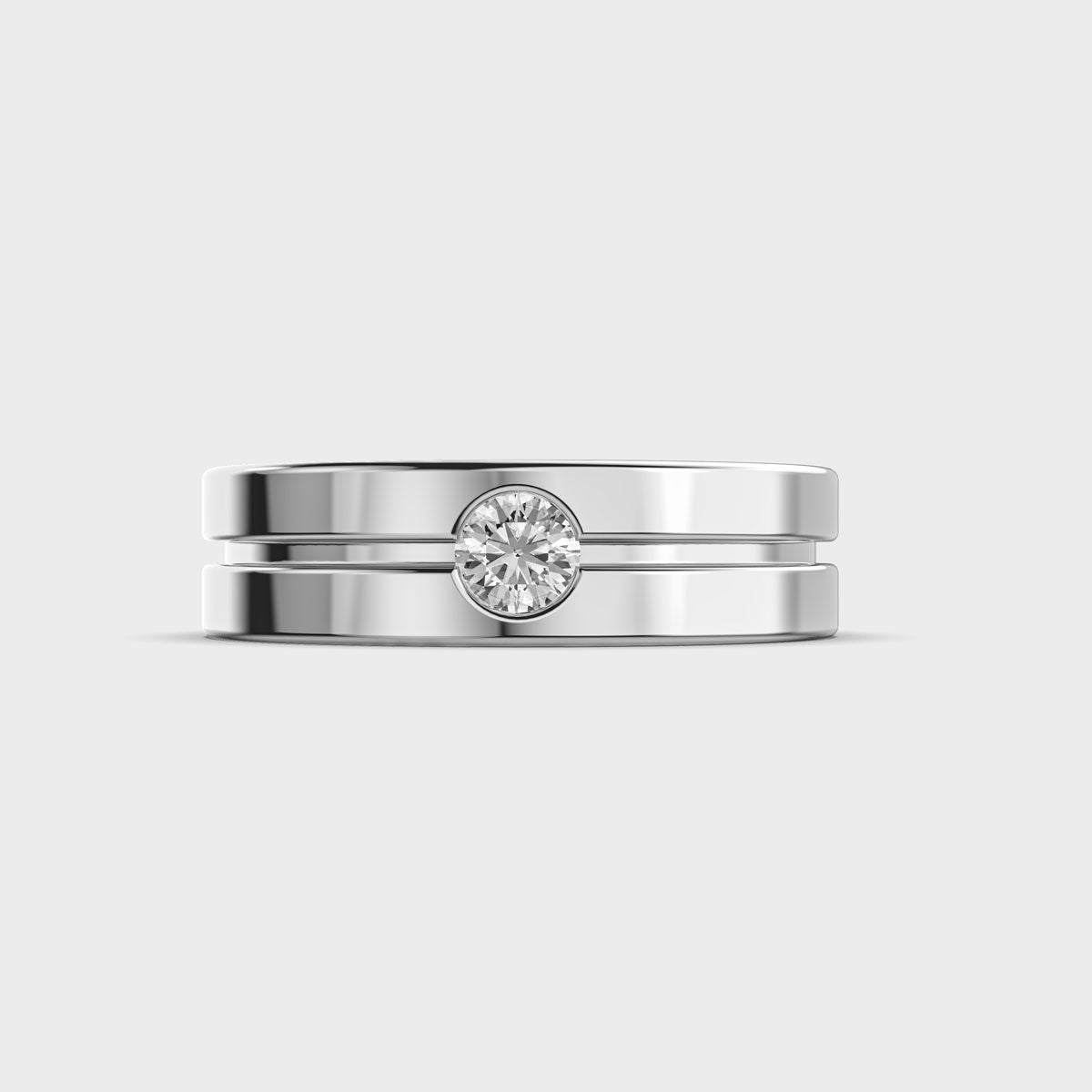 Dual Band Diamond Ring For Men - View 6