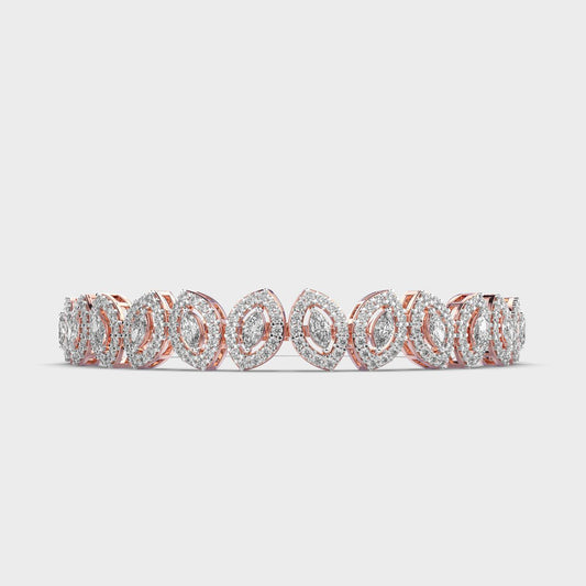 Calathea Round and Marquise Diamond Bracelet