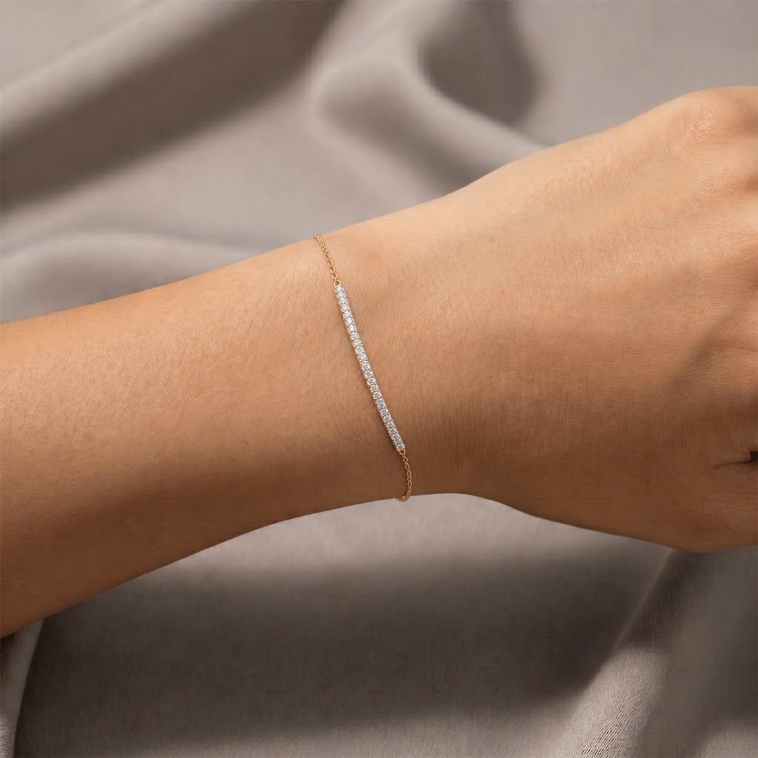 Lustre Round Diamond Chain Bracelet