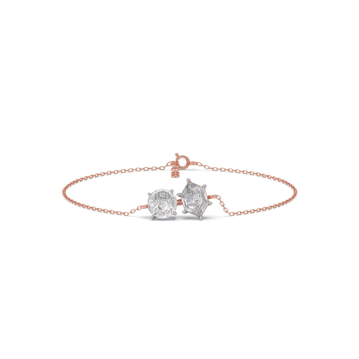 Hexa And Portuguese Diamond Chain Bracelet