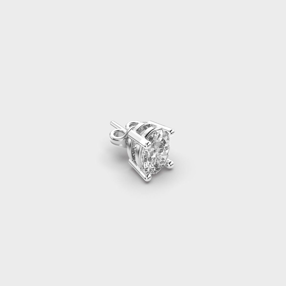 Noble Diamond Oval Stud for Men