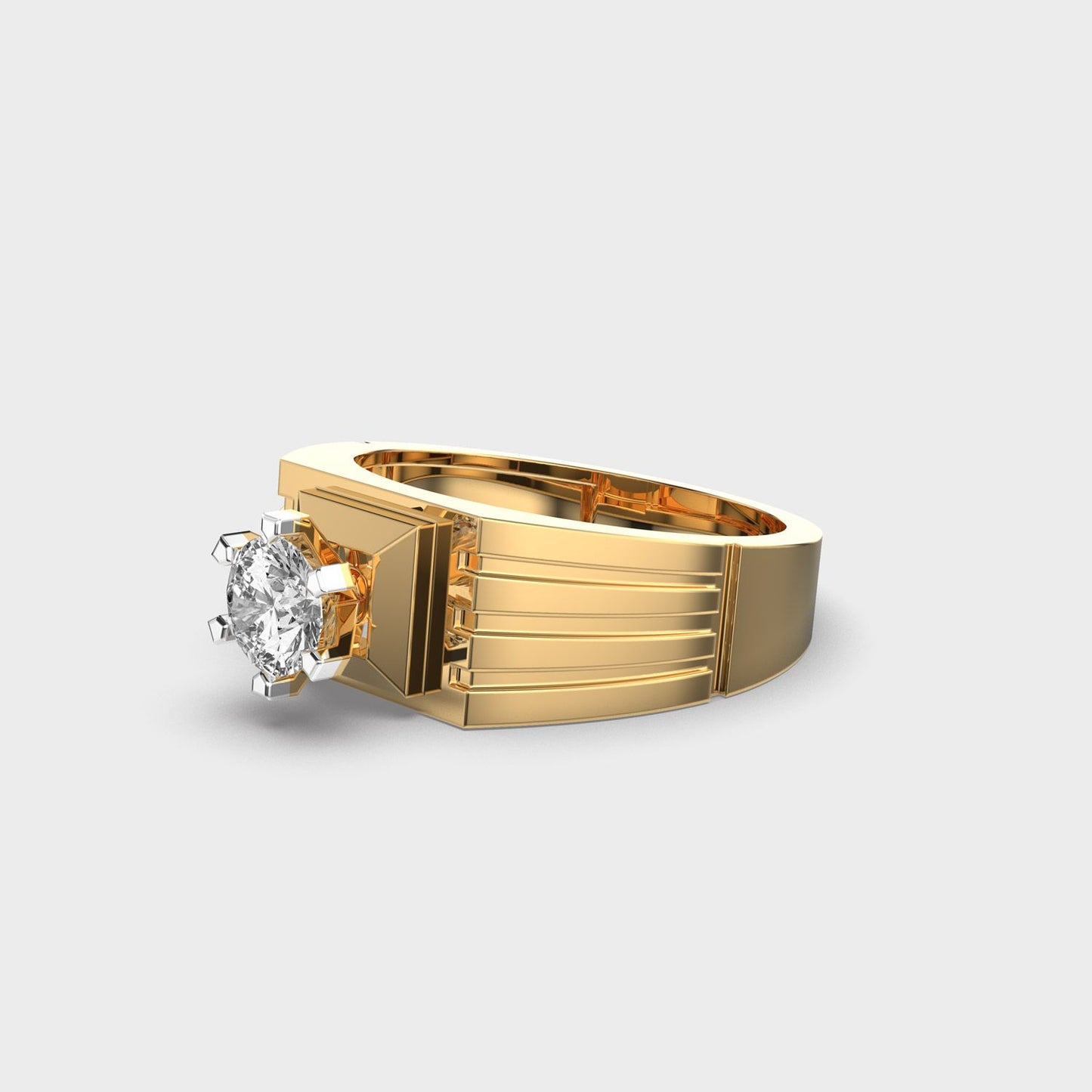 Zenith Shine Diamond Ring For Men - View 12