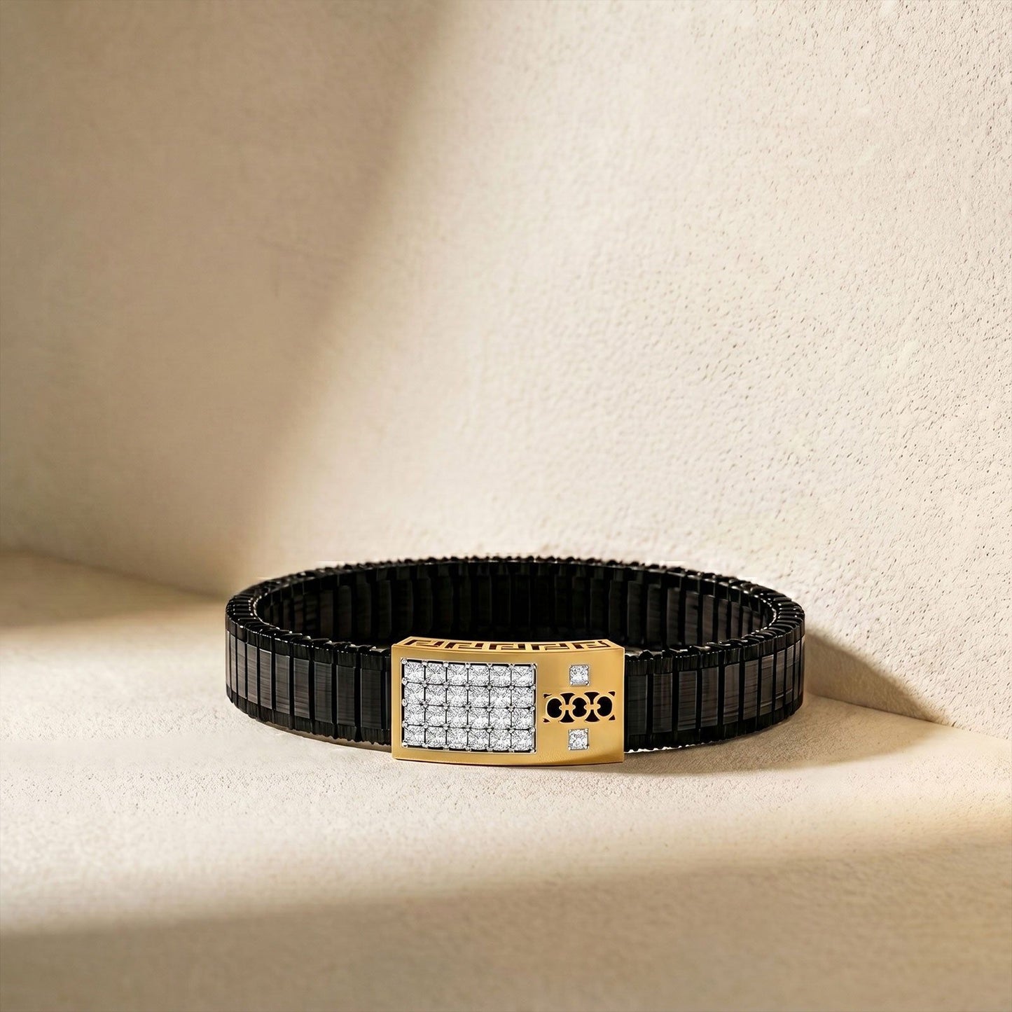 Grid Link Men's Diamond Men's Bracelet