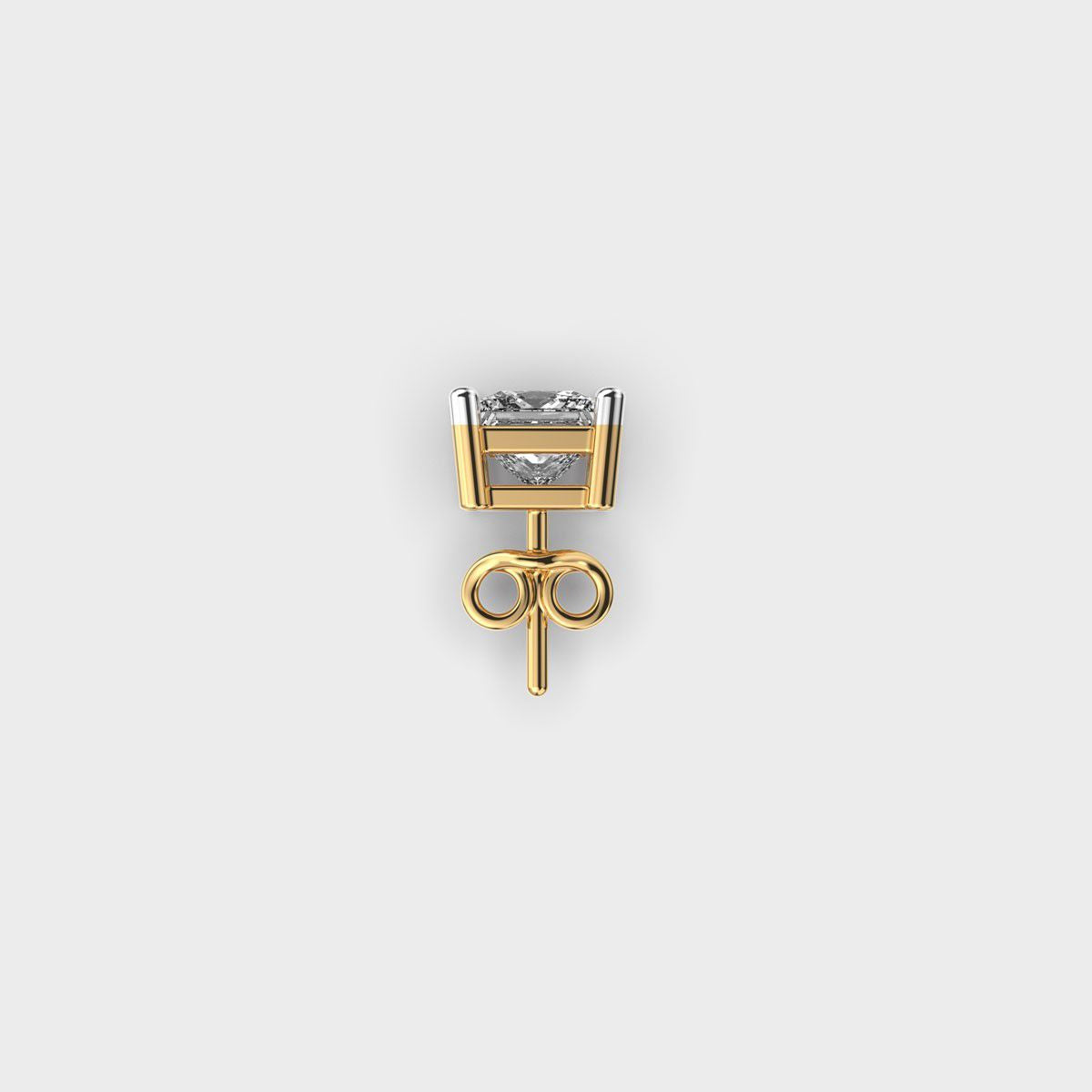 Princess Cut Diamond Drift Stud