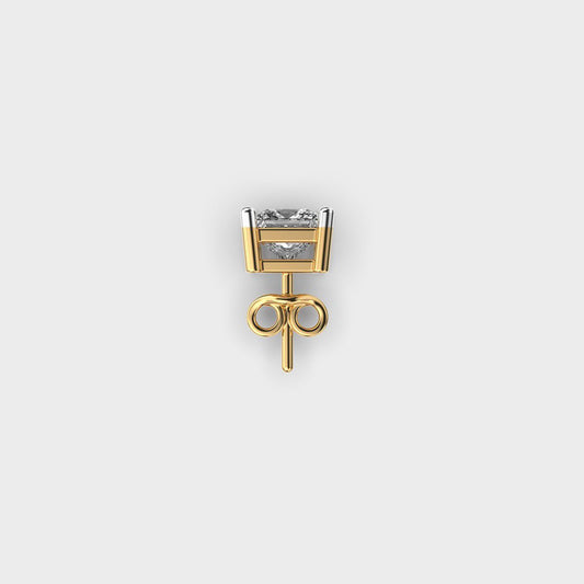 Princess Cut Diamond Drift Stud
