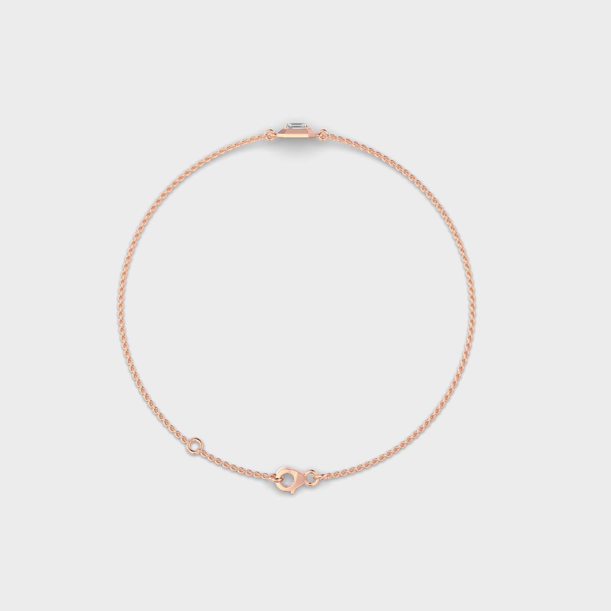Bezel Emerald Diamond Bracelet