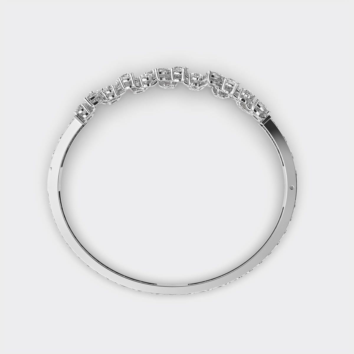 Fairytale Pear Cut Diamond Bangle Bracelet