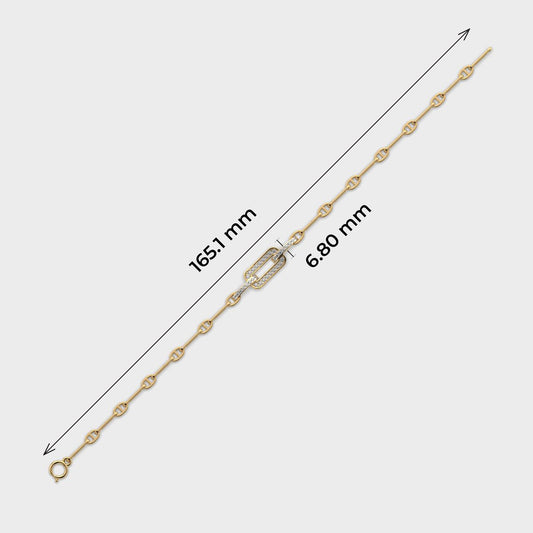Unity of Facets Diamond Bracelet