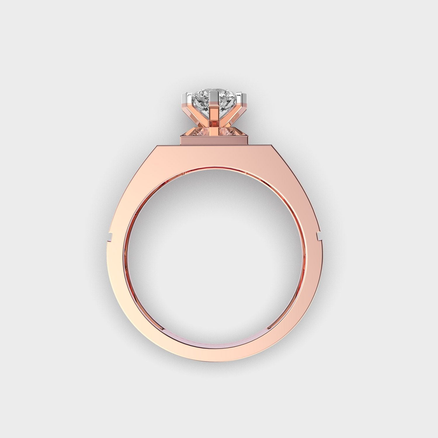 Zenith Shine Diamond Ring For Men - View 4