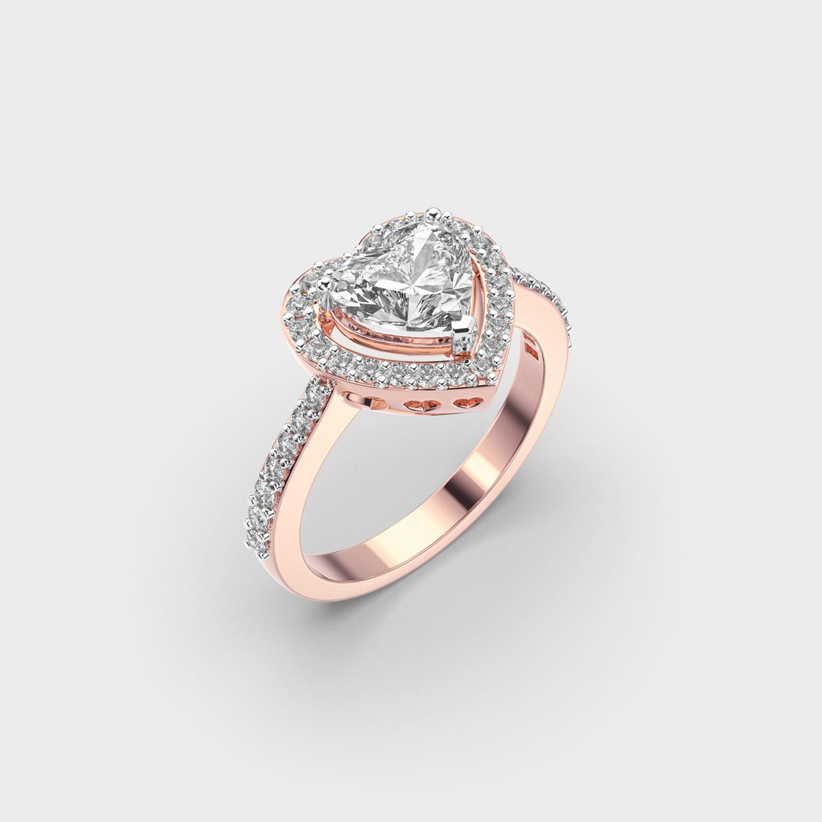 She Said Yes Heart Diamond Ring - View 12