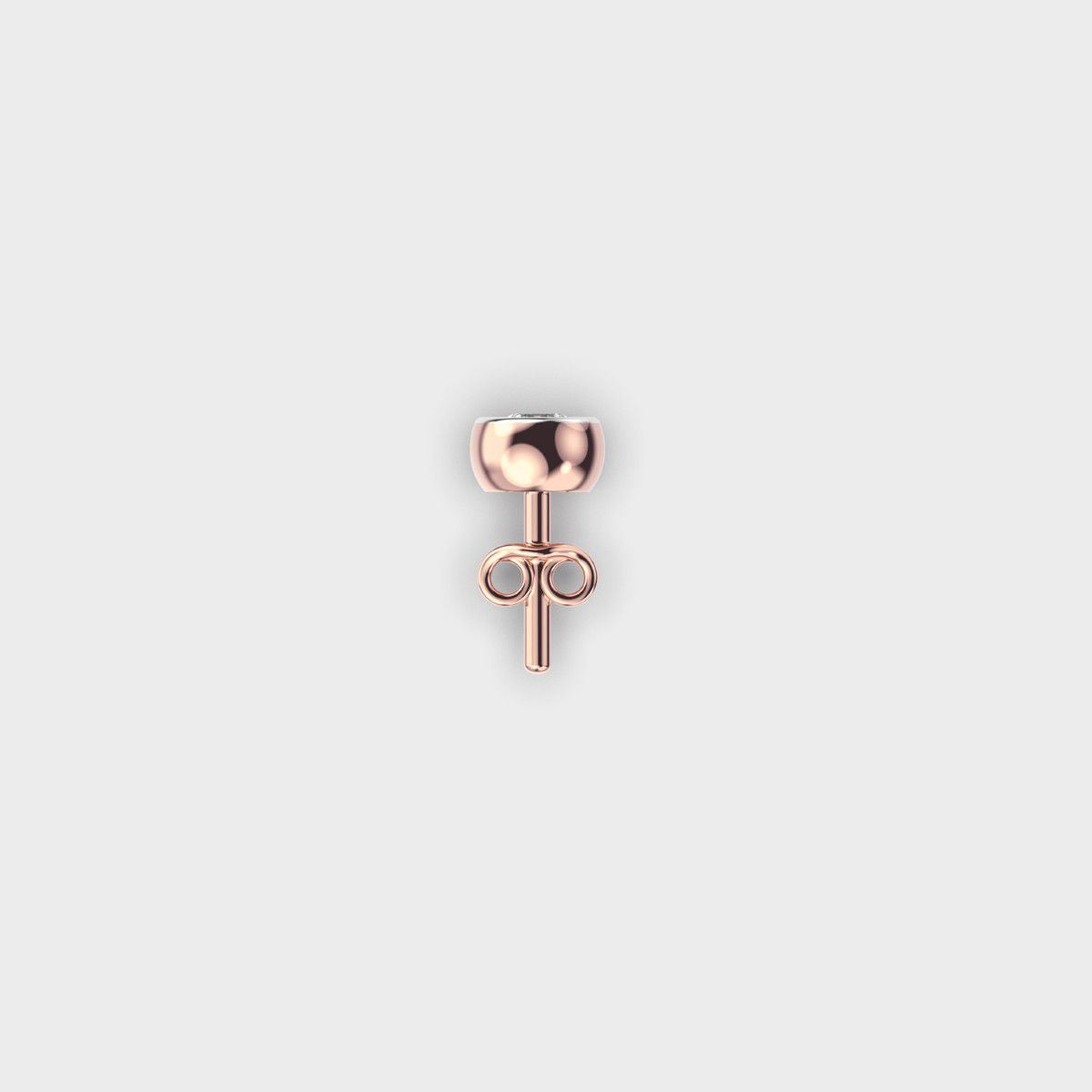 Radiant Orbis Onum Round Diamond Stud For Men