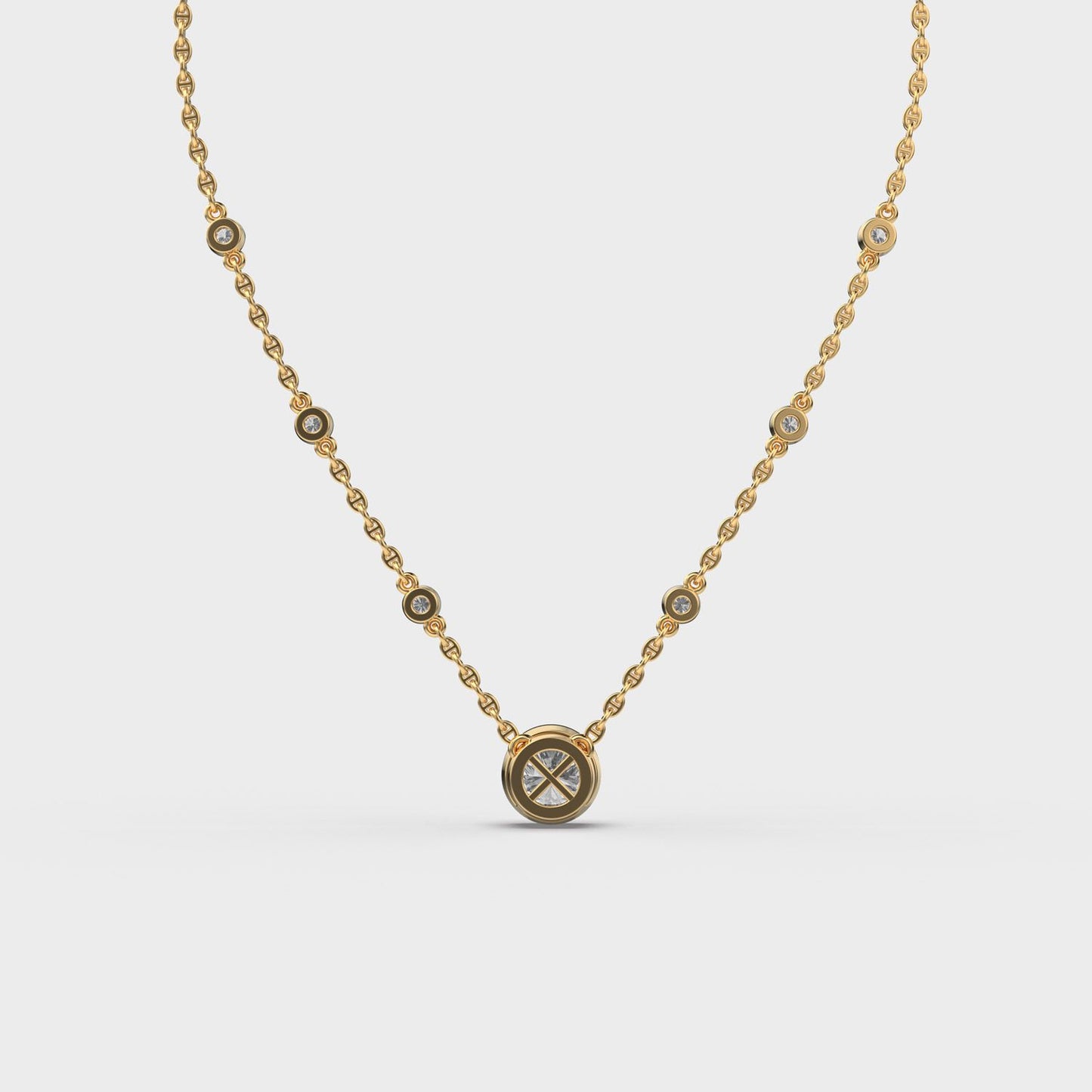 Blushing Sparkle Diamond Necklace