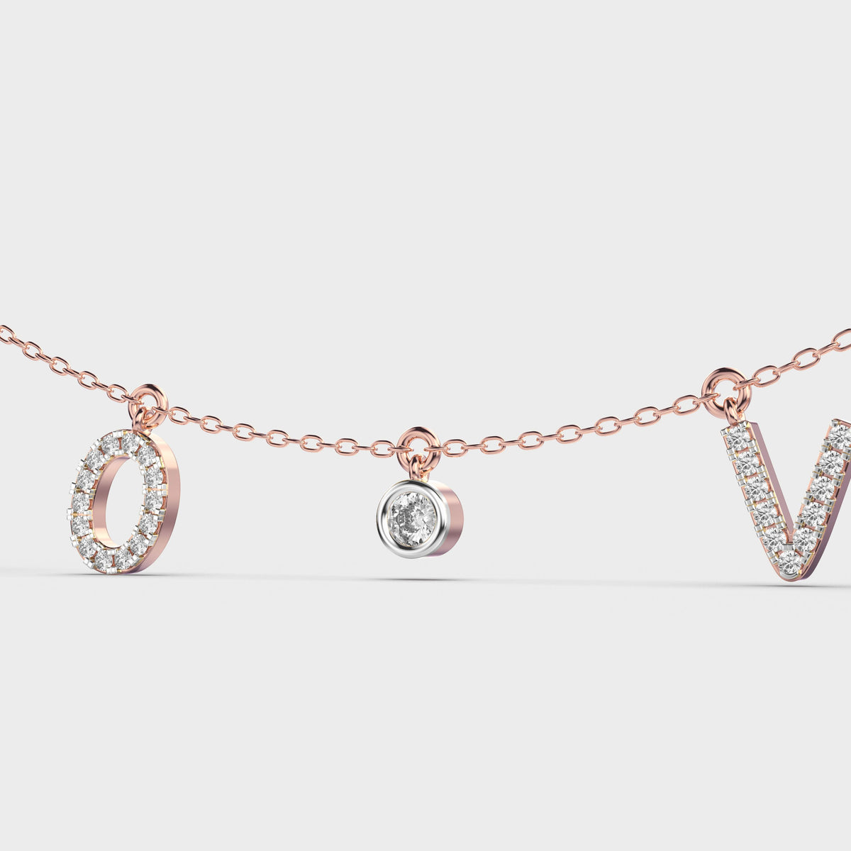 Love Lettered Diamond Necklace