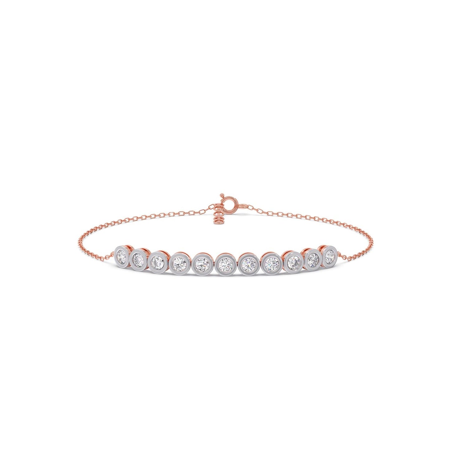 Linear Round Diamond Chain Bracelet