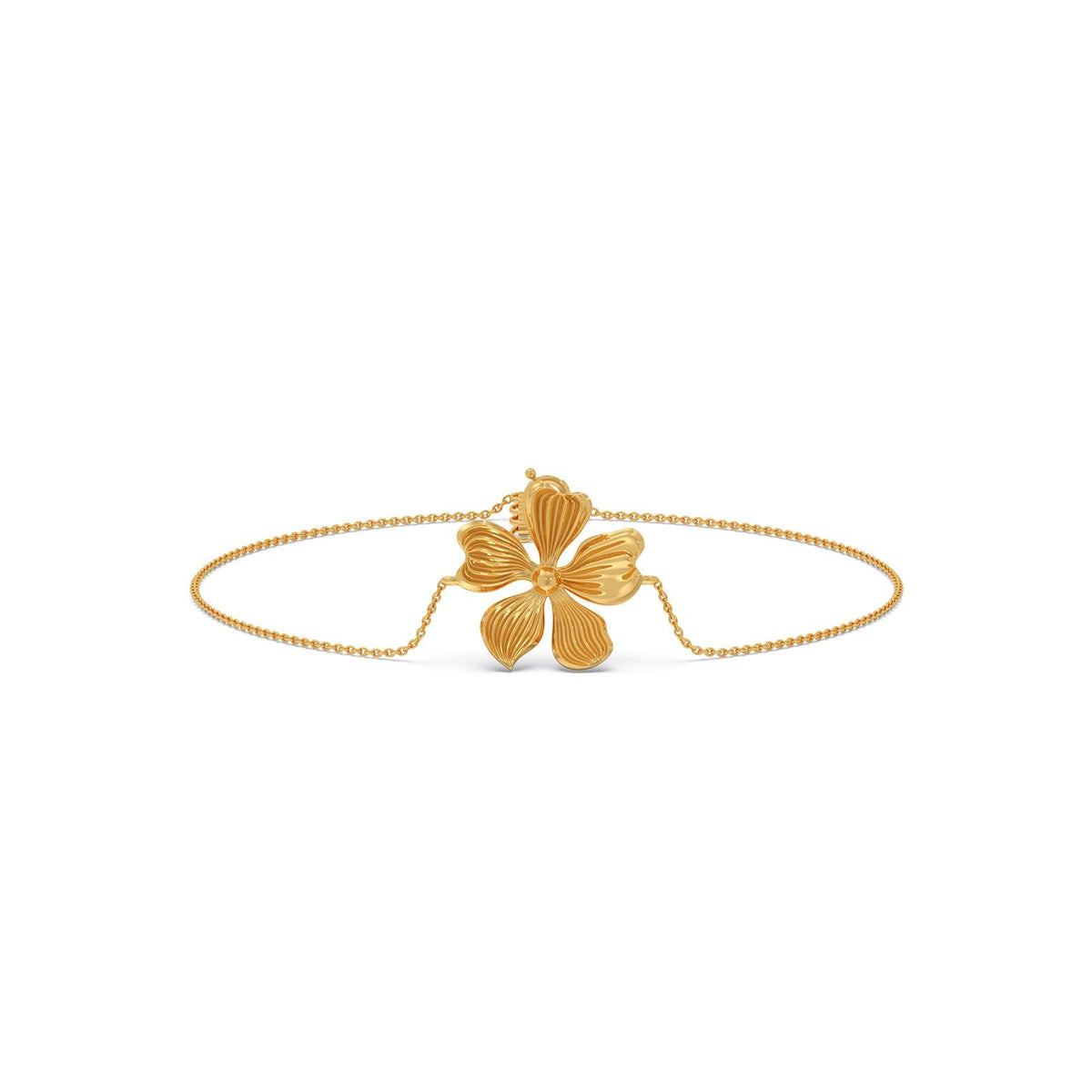 Floret Plain Gold Chain Bracelet