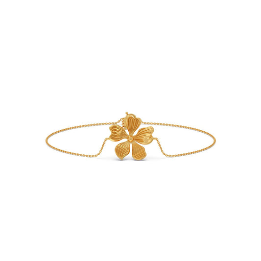 Floret Plain Gold Chain Bracelet