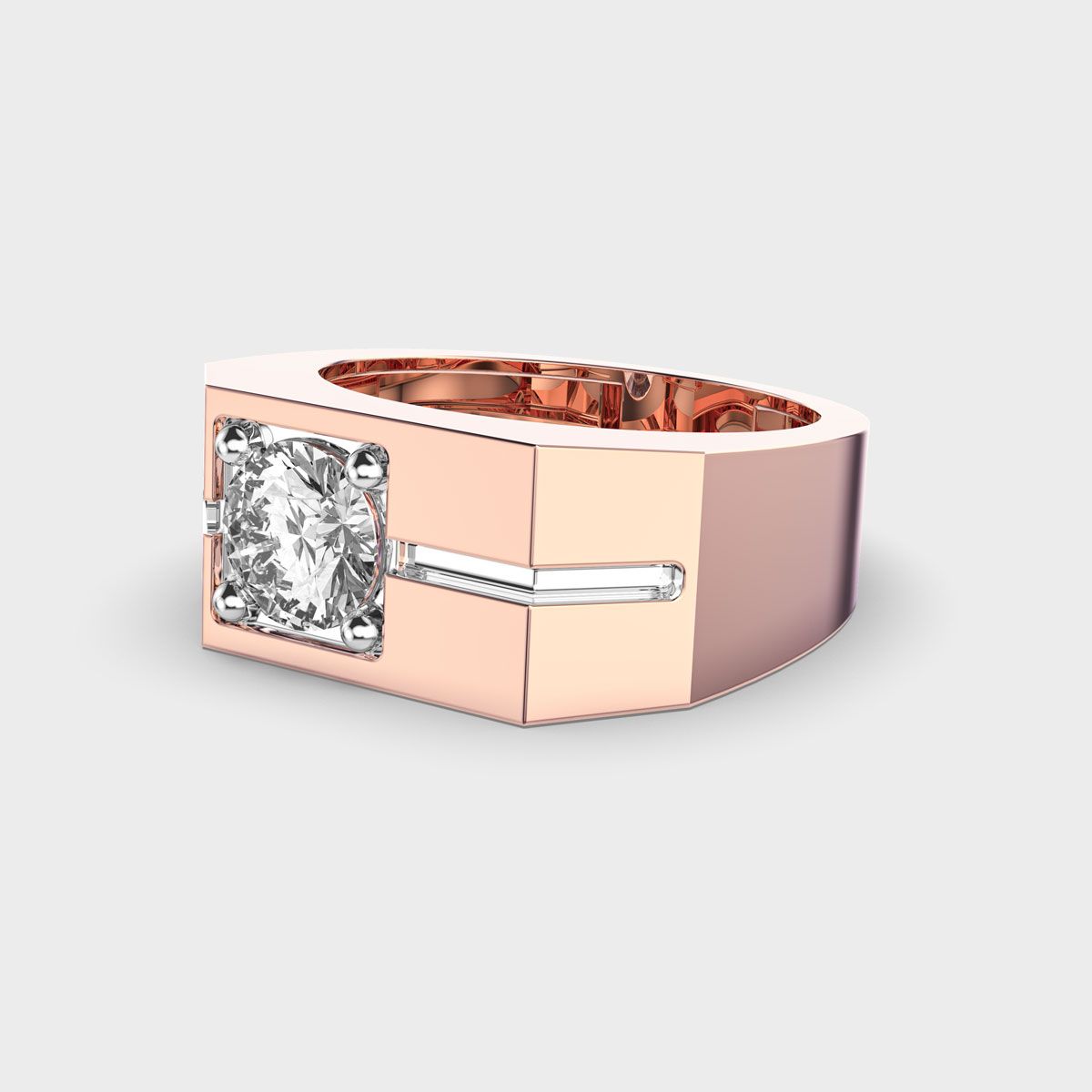 Chunky Diamond Band Ring - View 2