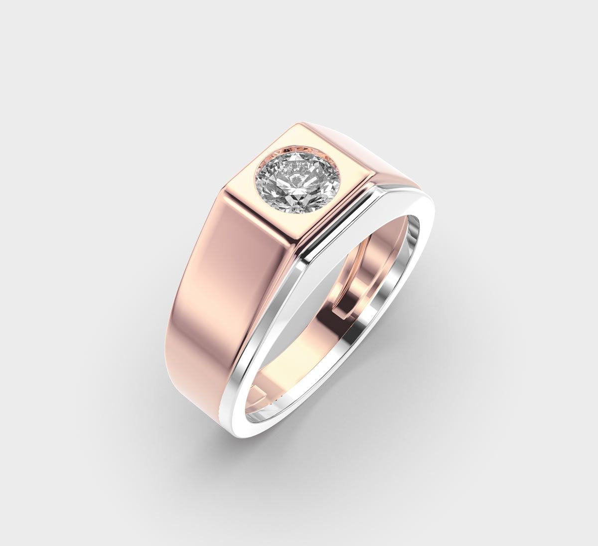 Classic Round Diamond Band for Men - View 3