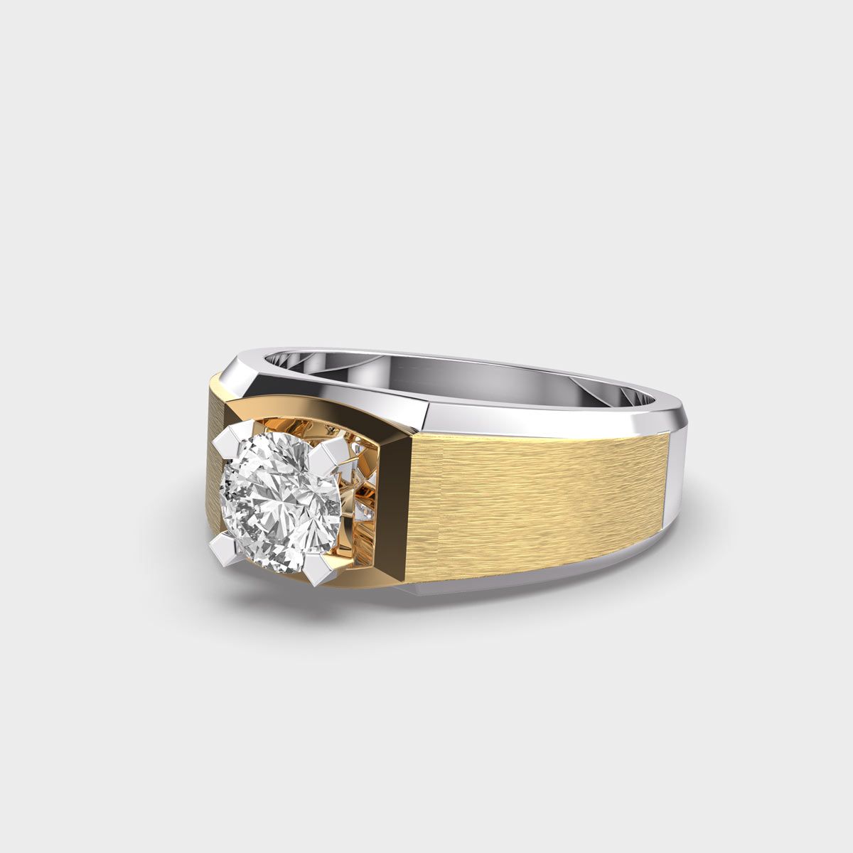 King's Dominion Round Diamond Band For Men - View 11