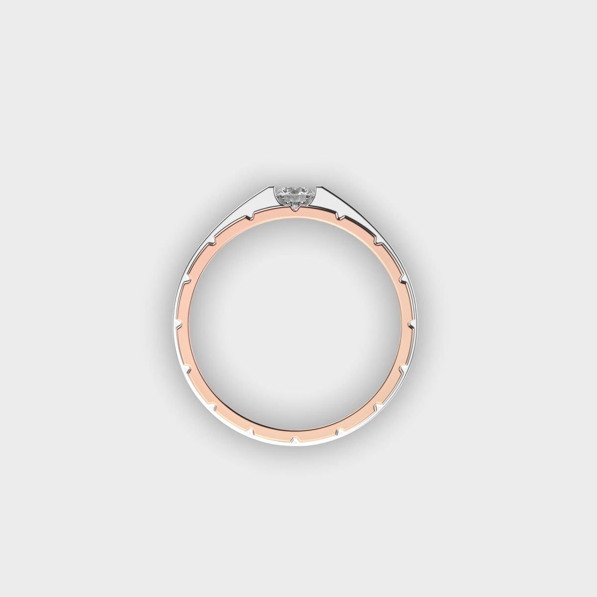 Twin Tone Luxe Diamond Band for Men - View 4