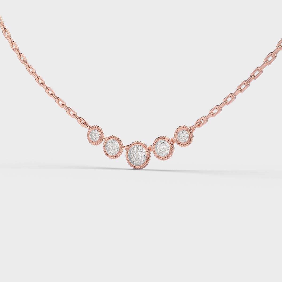 Quinque Quads Diamond Necklace