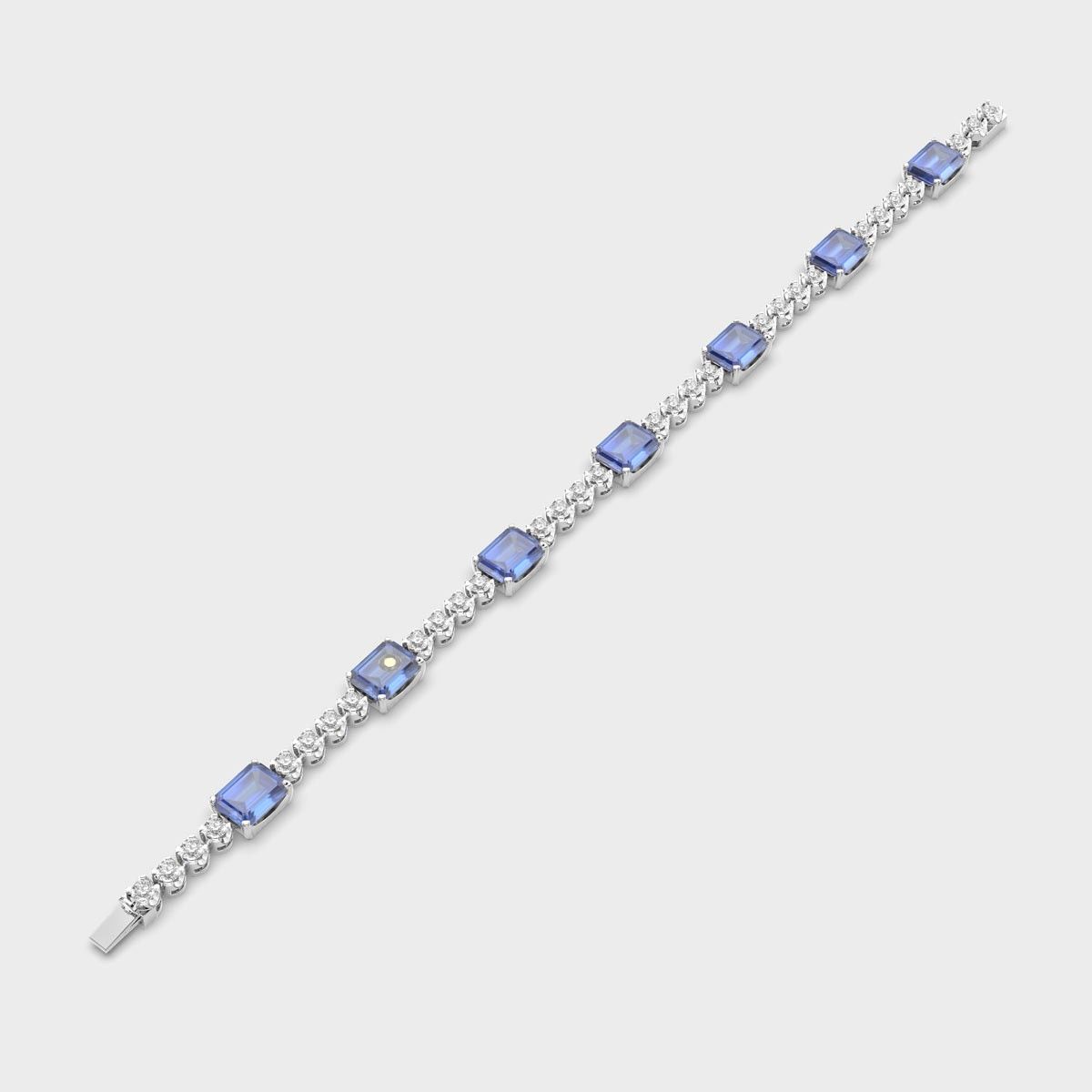 Royal Blue Diamond Tennis Bracelet