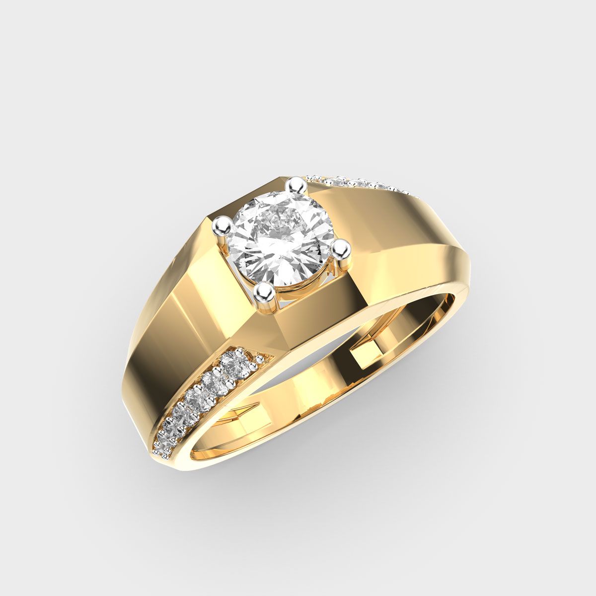 Classic Diamond Band Ring For Men - View 13