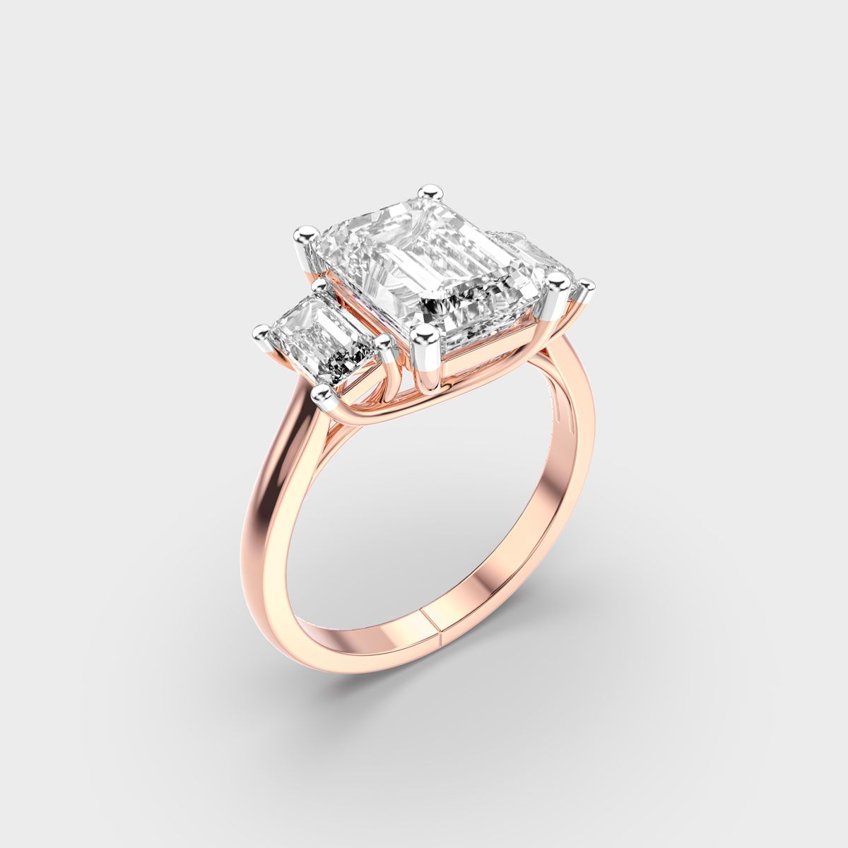 Rochester Duchess Treble Diamond Ring - View 8