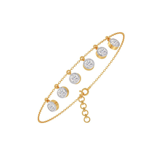 Orbit Line Diamond Chain Bracelet