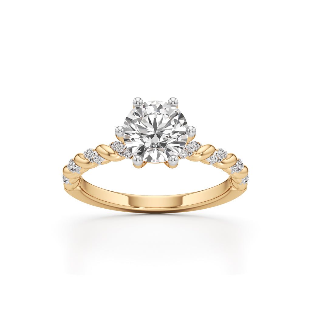 Twist of Eternity Solitaire Ring