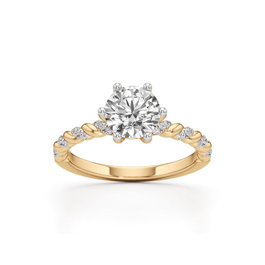 Twist of Eternity Solitaire Ring